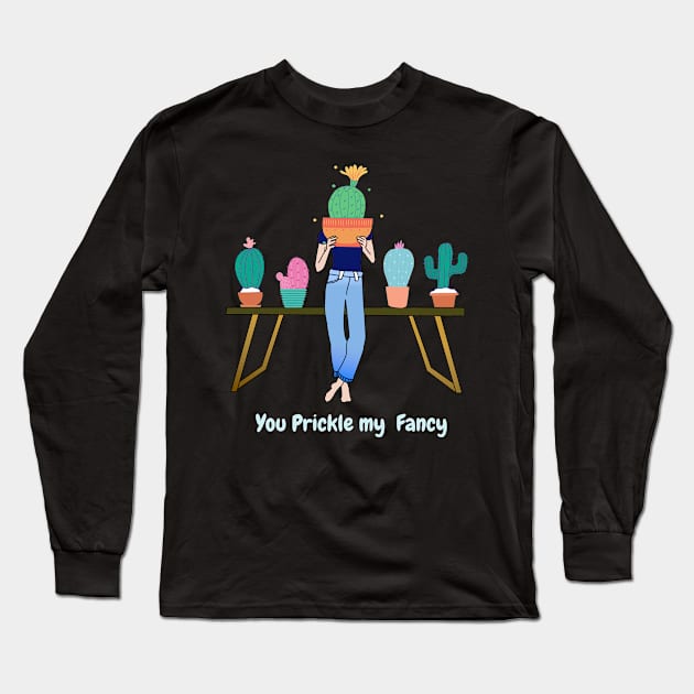 You Prickle my Fancy (light text) Long Sleeve T-Shirt by BigBoyPlants